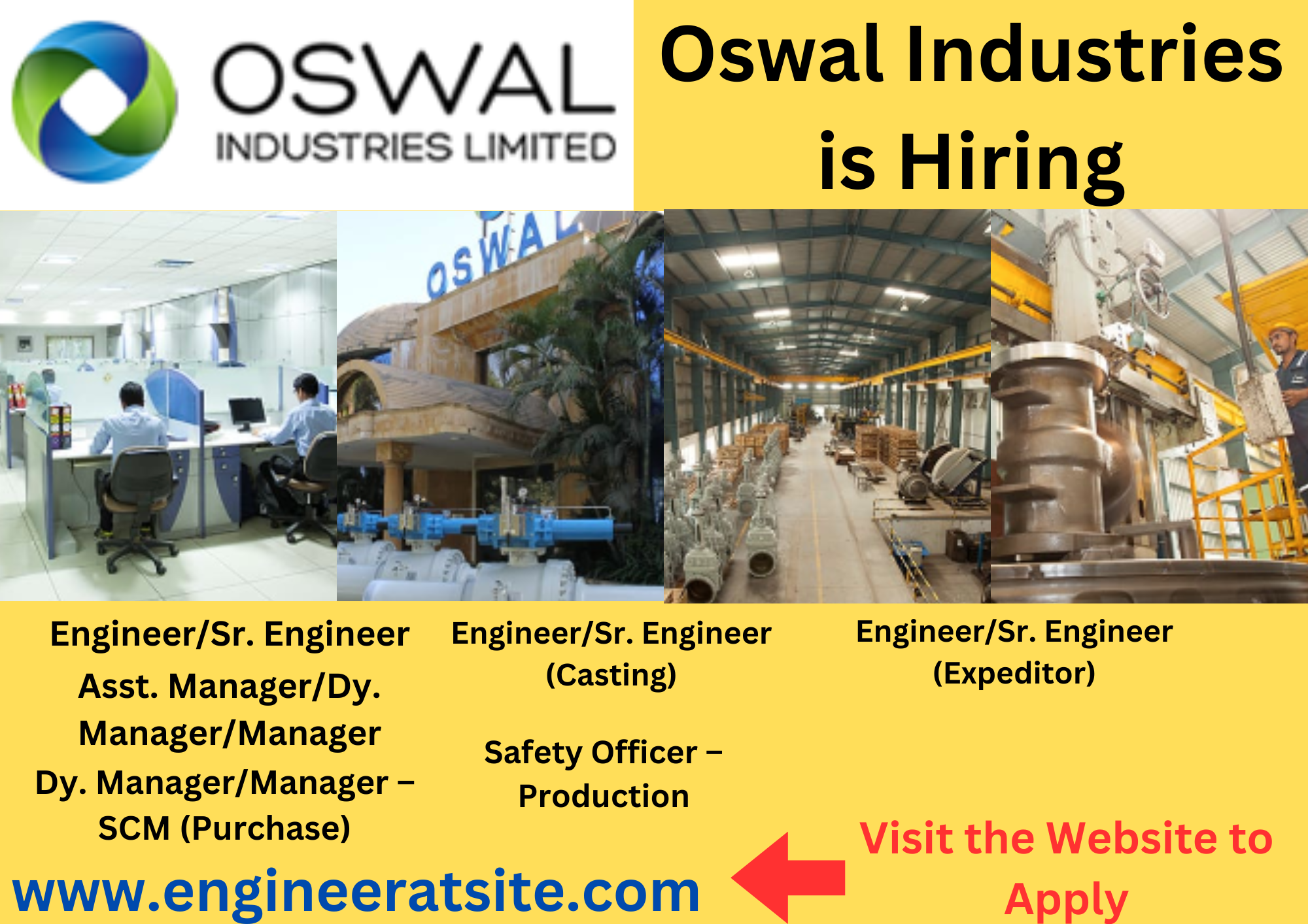 Oswal Industries Limited vacancy