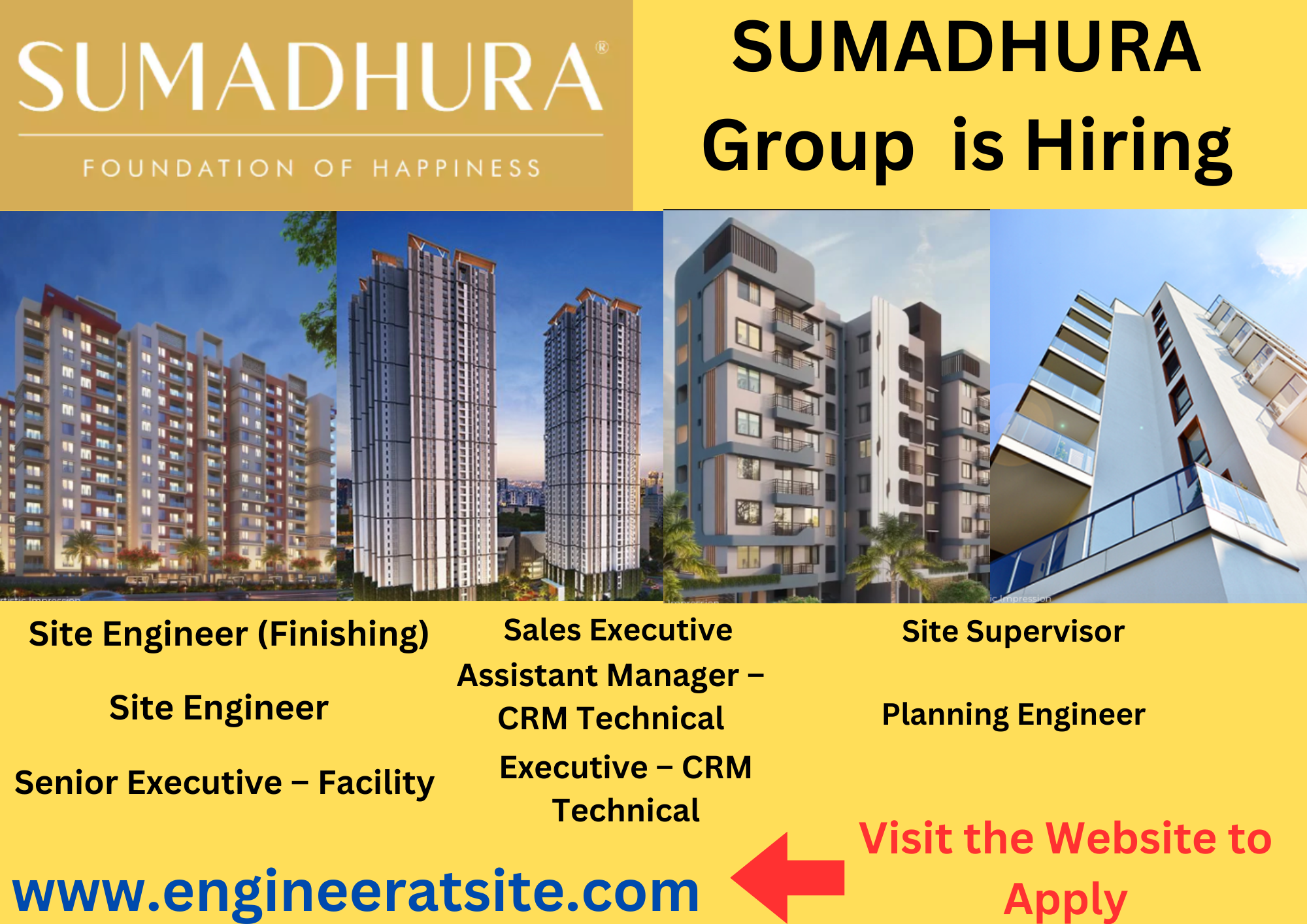 Sumadhura Group Vacancy for various Post