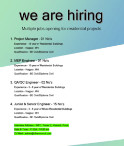 Urgent Hiring For Engineers