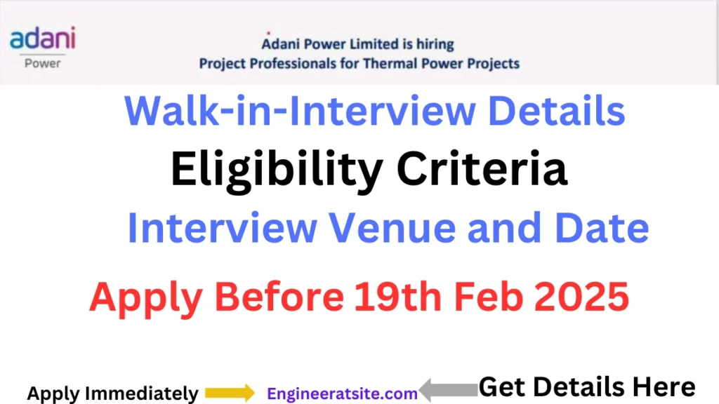 Adani Power Walk-in-Interview Details