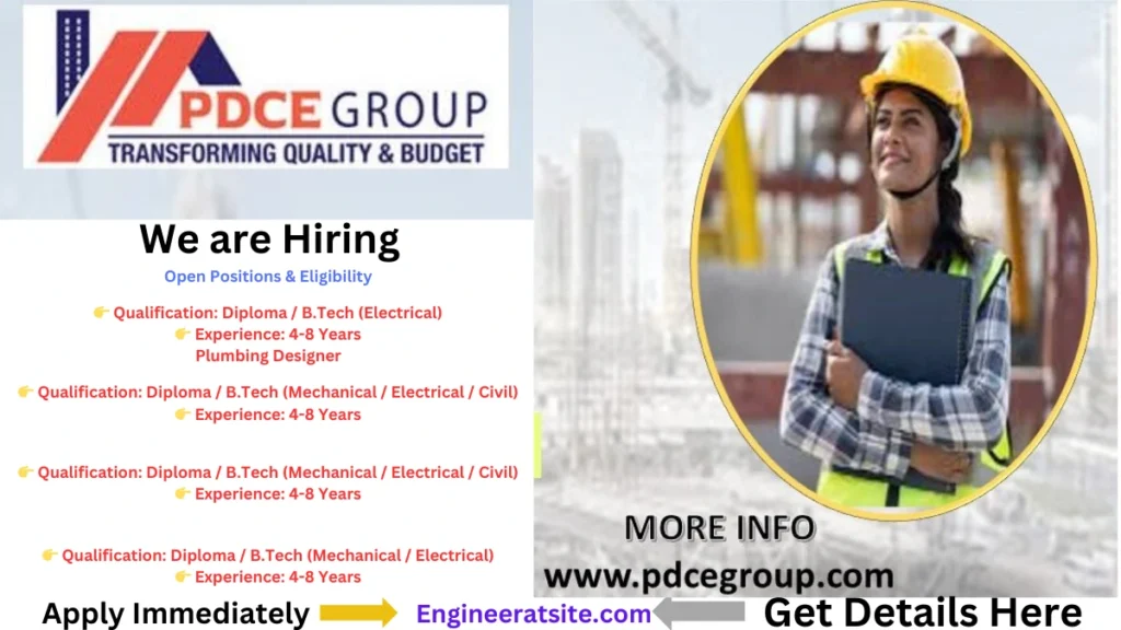 PDCE Group is Hiring – Apply Now for Engineering Designer Jobs Role