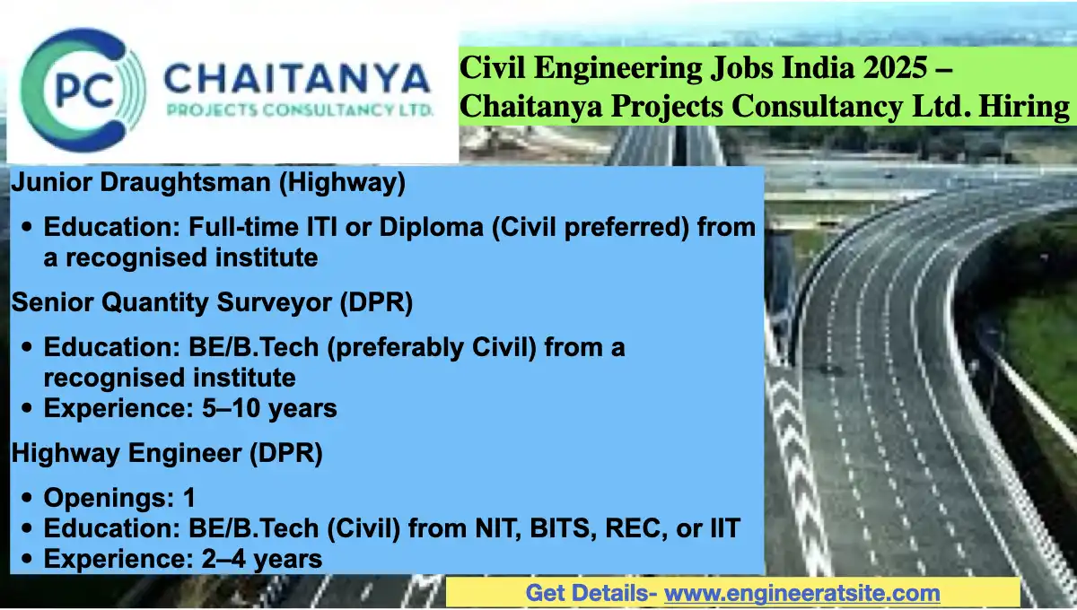 Civil Engineering Jobs India 2025 – Chaitanya Projects Consultancy Ltd. Hiring