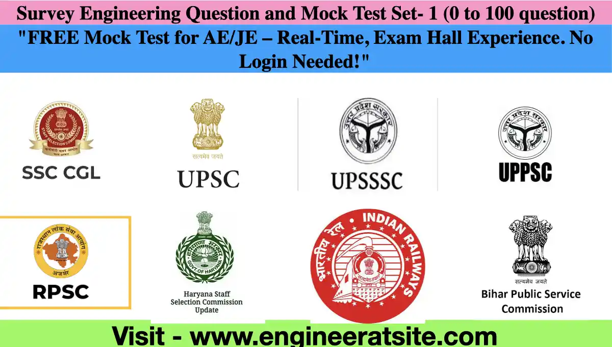 Survey Engineering Question and Mock Test Set- 1 (0 to 100 question)